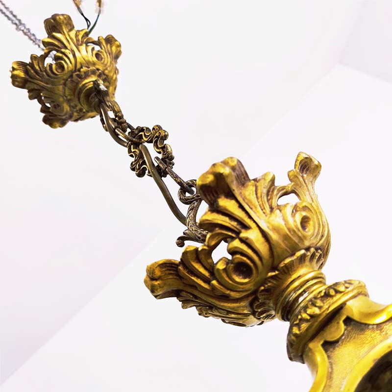 Lampadario di bronzo in stile Luigi XV