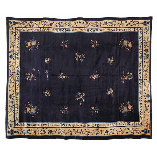 Tappeto antico blu Cina