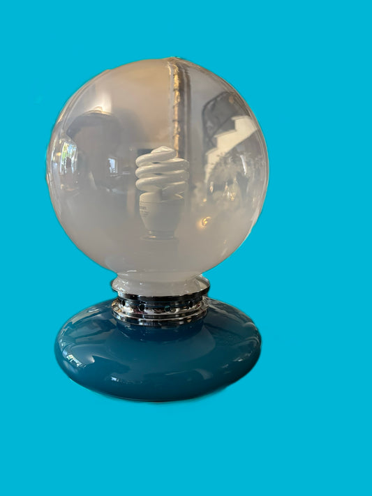 LAMPADA IN VETRO con BASE OPALINA