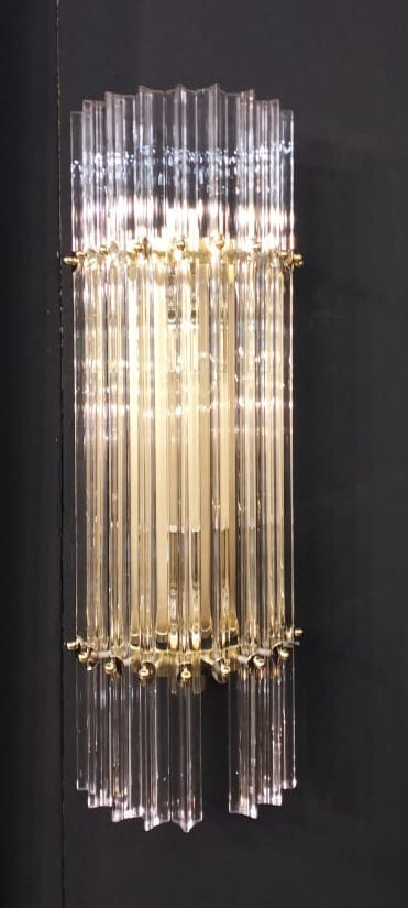 Coppia di applique in vetro di Murano